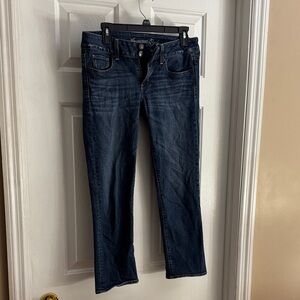 American Eagle Outfitters Dark Indigo Straight Leg Jeans.